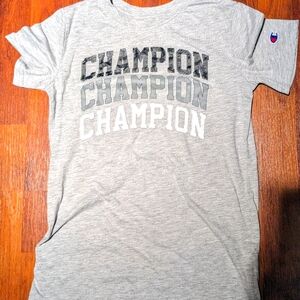 Youth boys large Champion T-shirt. Grey with Black/Gray/white
